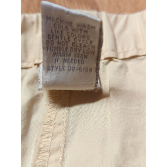 J Jill Pants Womens 12 Yellow Cotton Lycra Stretch Eyelet Detail Drawstring - Picture 8 of 9